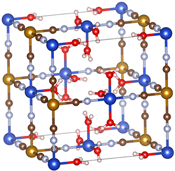 プルシアンブルー型錯体の結晶構造の一例